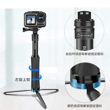 Akcia Fotoaparát potápanie Rozšíriteľný Hliníkové Go Pro selfie Stick Monopod Pre GoPro HERO 8 7 6/5 4,3+ SJCAM sj4000 Xiao Yi 4k