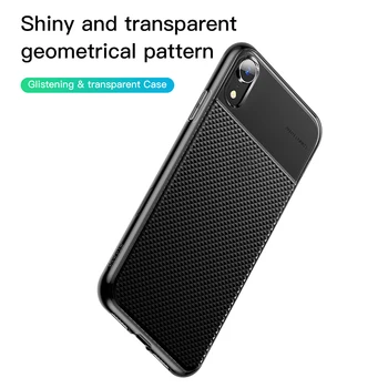 Baseus Transparentné puzdro Pre iPhone XR Prípade Kryt Lesklá Shockproof Coque Funda pre iPhone XR Ultra Tenké Zadný Kryt Vysokej Kvality