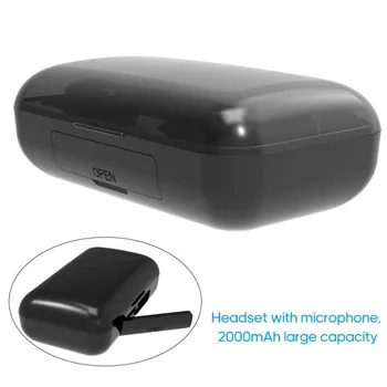 Q32-1 Bezdrôtová Bluetooth Slúchadlá LED Slúchadlá HD Stereo Slúchadlá HIFI Vodotesné Slúchadlá s MIKROFÓNOM Plnenie Prípade pre IOS Andriod