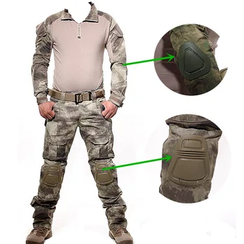 Vojenskú Uniformu Multicam Armády Bojové Tričko Jednotné Taktické Nohavice s Kolien Kamufláž Vyhovovali nepremokavé Oblečenie