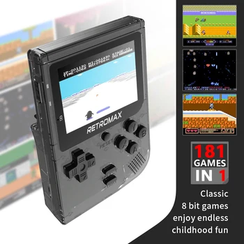 ÚDAJE ŽABA Retromax Mini Prenosné hracie Konzoly Postavený V 181 Hry 8 Bit 3,0 Palca Prenosné Mobilné Hry Darček Pre Dieťa
