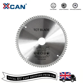 XCAN 1pc 185/210/250 mm 60T/80T TCT Dreva Circular Saw Blade Dreva, Rezanie Disk Karbidu TCT pílového Kotúča