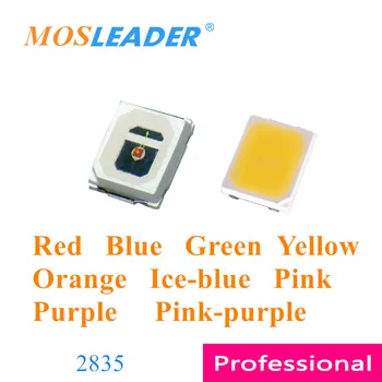 Mosleader 4000pcs 0,2 W 2835 LED Červená Modrá Zelená Žltá Oranžová Ice-modrá Ružová, Fialová, Ružová-fialová SMD jednofarebné LED Diódy