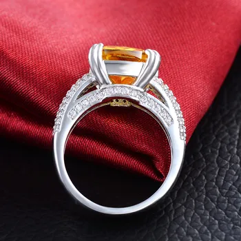 DODO Očarujúce Námestí Žltá Rakúskeho Kryštálu Prstene Pre Ženy, Striebornej Farby, Jemné Šperky, Luxusné Zapojenie Anel Bijoux Femme Dd178