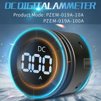 DC 5-12V Kolo LCD Displej Digitálny Ampermeter Ammeter Auto Amp Panel Meter JEDNOSMERNÝ Prúd Meter 10A 100A W91B
