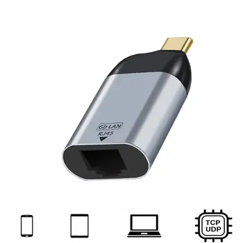USB C k Ethernet Kábel Adaptéra Tvorba Hliníková USB-C do RJ45 LAN Sieťový Adaptér Kompatibilný s Thunderbolt 3