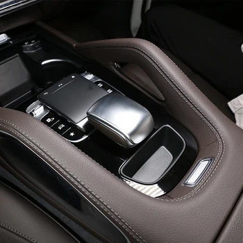 ABS Chrome/Carbon Fiber Centrálne Riadenie, lakťová opierka Dekoratívny Kryt Výbava Pre Mercedes Benz GLE GLS Triedy W167 X167 2020 Príslušenstvo
