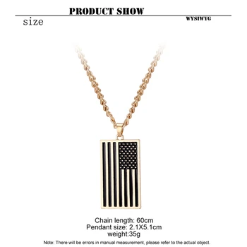 Vlajku USA náhrdelník hviezdy a pruhy prívesok náhrdelník z nehrdzavejúcej ocele dog tag mužov a ženy šperky patriot veteránov deň darček hot