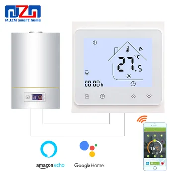 MJZM BGL-002-WiFi Termostat na Plynový Kotol, Regulátor Teploty Alexa Domovská stránka Google Kontroly Thermoregulator na Teplej Miestnosti