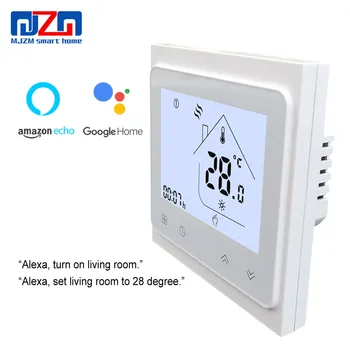 MJZM BGL-002-WiFi Termostat na Plynový Kotol, Regulátor Teploty Alexa Domovská stránka Google Kontroly Thermoregulator na Teplej Miestnosti