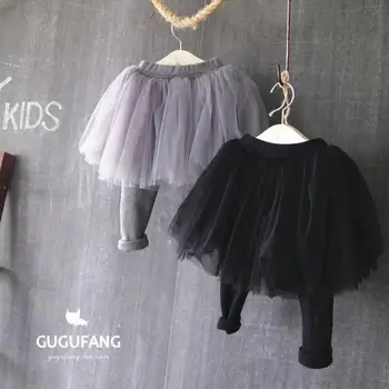 Deti oblečenie Dievča Tutu Sukne Culottes Legíny, nohavice deti, dievčatá Gázy Nohavice Strana Sukne S oka Tanečné Oblečenie