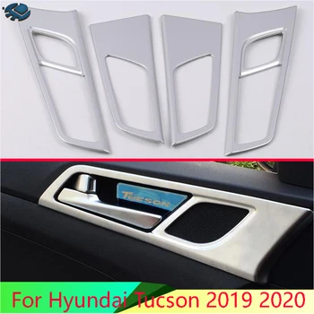 Pre Hyundai Tucson 2019 2020 Auto Príslušenstvo, ABS Chrome Vnútorné Dvere, Rukoväť Kryt Chytiť Misy Trim Vložte Rám Rám Obloha