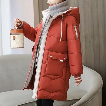 2020 Nové Dámske Zimné Bundy Teplý Kabát Vrecku Outwear Základné Kapucňou Žena s Kapucňou na Zips, Hrubšia #T2G