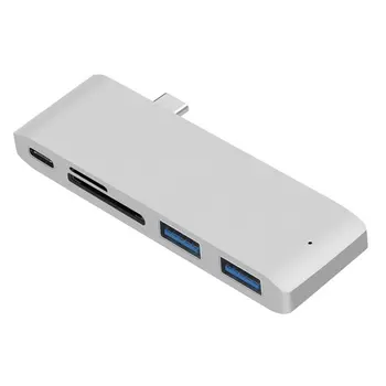 Prenosný Rozbočovač USB-C, HDMI Splitter Typ-c Dokovacej Stanice, Čítačka Kariet USB Adaptér Prenosný Typ-c Hub Dokovacej Stanice