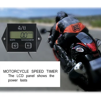 Motocykel Rozchod Motora 3V LCD Displej Digitálny Motor Tach Hodinu Meter Nepremokavé Tachometra RPM Rozchod Indukčného Priemyselného Časovač