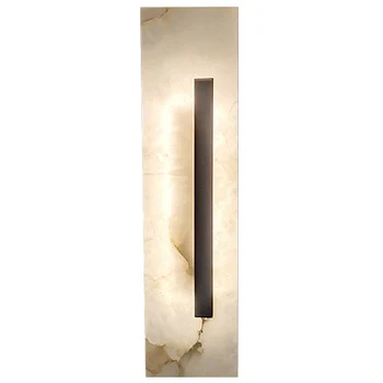 Obdĺžnikový Prírodný Mramor Nástenné svietidlo Foyer Reštaurácia LED Nástenné svietidlo Minimalistický Domáce Dekorácie Atmosféru Osvetlenia Sconce