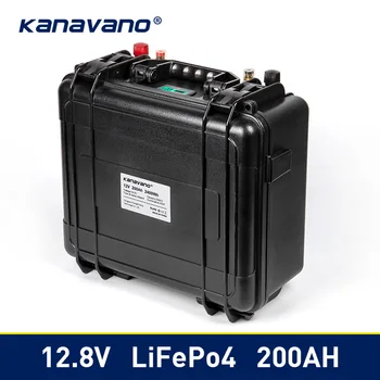 Nepremokavé 12v 200Ah Lifepo4 Batérie Vstavaný BMS 12.8 V pre Karavany Napájanie EV Solárne Skladovanie Karavan Solárne Skladovanie