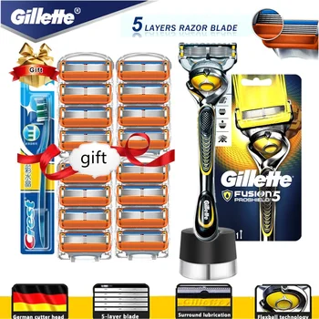 Gillette Fusion Proshield Holiaci strojček Razor Blade pre Mužov Stroj pre Holiace Čepele Kazety pre Replacebale Čepele so stojanom