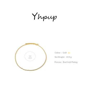 Yhpup Minimalistický Metal Reťazca Twisted Náhrdelník Vyhlásenie Nehrdzavejúcej Ocele Collares Šperky, Módne Nový Náhrdelník Bijoux Darček 2020