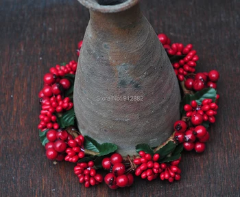2020 Vianočné pip berry sviečka krúžok ,dieťa koruny Domova Veniec