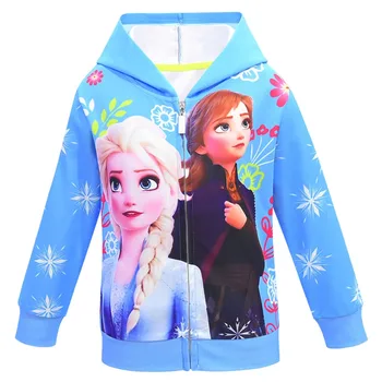 Disney Jar Deti, Dievčatá Cartoon Elsa Anna Bundy Kabáty Oblečenie Pre Deti, Módne Mrazené Kabát Topy Milé Dievčatá Oblečenie