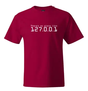 2019 Móda Nie Je Miesto Ako 127.0.0.1 Domov Tričko Cool Geek Linux Počítačovej Siete Unisex Tričko