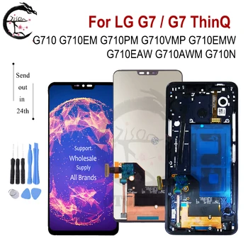 LCD S Rámom Pre LG G7 ThinQ G710 G710EM G710PM G710VMP G710EMW G710EAW Displej G7 LCD Displej Dotykový Snímač Digitalizátorom. Montáž