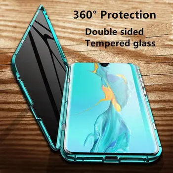 Anti-Peep Privacy Screen Magnetické puzdro pre Samsung Galaxy A71 Kryt A51 A41 S10 Lite Poznámka 10 Obojstranný Sklo Telefón Prípadoch, 5G