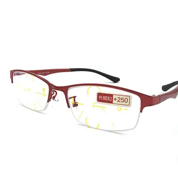 New metal vzdialenosť dvojakého použitia okuliare na čítanie okuliare smart zoom okuliare na čítanie mužov progresívne multi-zameranie staré kvet okuliare NX