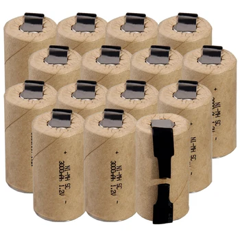 Najnižšia cena 15 kus SC batérie 1.2 v batérie nabíjateľné 3000mAh nimh batérie pre náradie akkumulator