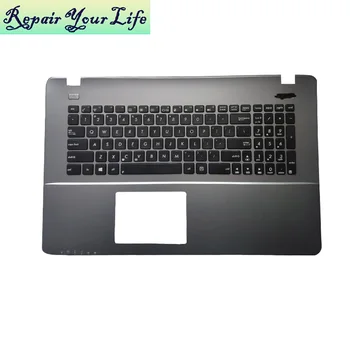 Notebook klávesnice americkej angličtiny pre ASUS X750 X750LB-3C 13N0-PKA0231 MP-11N63US 528W 0KNB0-6170US00 black silver grey opierka Dlaní Rám