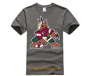 Arizona Phoenix Coyotes Staré Retro Logo Mužov S T Shirt Kvalitné Tričká Mužov Tlač Krátky Rukáv O Krku Tričko