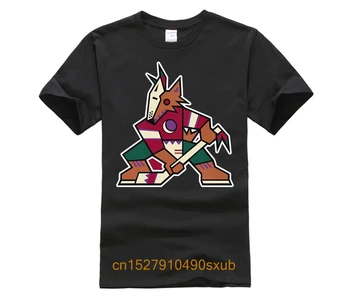 Arizona Phoenix Coyotes Staré Retro Logo Mužov S T Shirt Kvalitné Tričká Mužov Tlač Krátky Rukáv O Krku Tričko