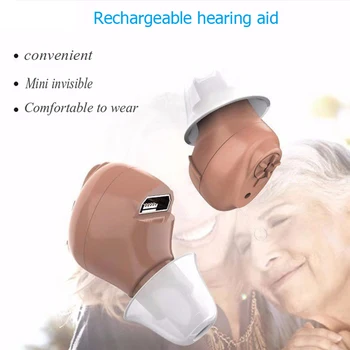 Pre Starších Sluchovo postihnutých USB sluchu pomôcť zariadenie Wireless Mini Digitálne sluchadla, Prenosný Zvukový Zosilňovač Slúchadlo v Uchu Pomoci