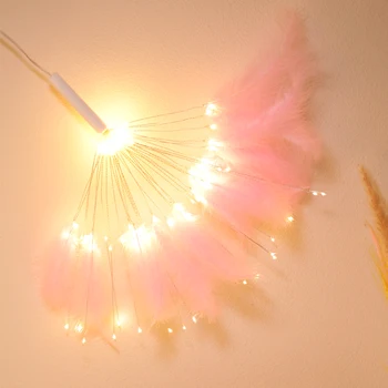 Pierko Ohňostroj Lampa String Svetlo Valentína svadobné dekorácie hot romantický String Vonkajší veniec Osvetlenie Drop Shipping