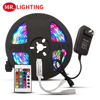 LED lampa s flexibilné diódy pásky DC 12V SMD 5050 2835 RGB 24Key dodanie diaľkové Wifi IR ovládača adaptéra nepremokavé osvetlenie