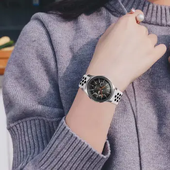 Silikónové Hodinky remienok pre amazfit his WatchBands 22 mm 20 mm Galaxy sledovať 46 mm Samsung Výstroj šport S4 s3 Hranici Klasické hodinky band