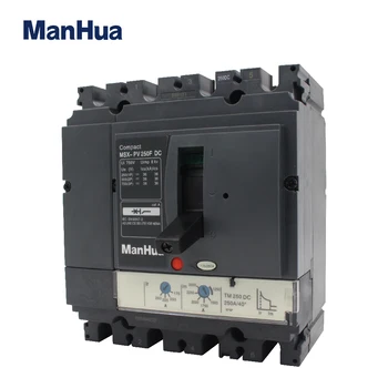 ManHua 4P Lámanie Kapacita Nastaviteľné 250A MSX-PV250F DC Prípade Lisované Istič