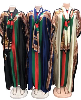 Africké Módny Dizajn O-krku Golier tlač Lady Tradičné Maxi Textílie Dashiki Afriky Šaty Pre Ženy