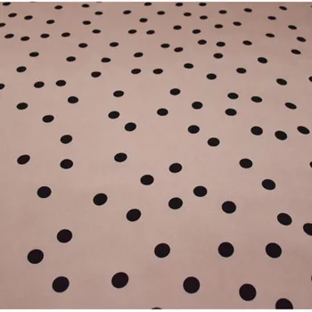 Pol Metra Ružové S 1,8 cm Čierny Okrúhly Dot Tlače Šifón Textílie Pre Košeľu dámsky Odev, Šijací Materiál T1422