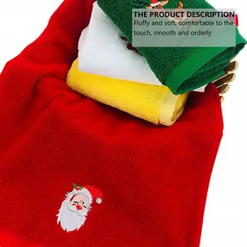 2 ks Vianočné Tvár Uterákom, Luxusné Bavlnené Vianočné Vzor Uterák Santa Claus Elk Tvár Pranie Uterákov Handričkou Darček Kúpeľňa Prístup