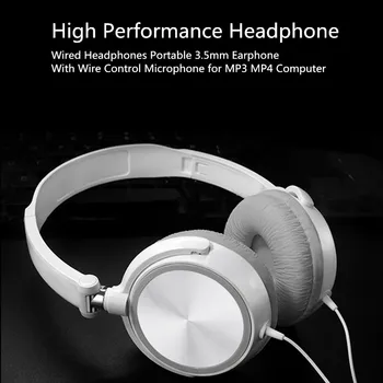 Nové Káblové Slúchadlá S Mikrofónom Nad Uchu Slúchadlá Basy HiFi Zvuk Hudby Stereo Slúchadlá Pre iPhone Xiao Sony Huawei PC