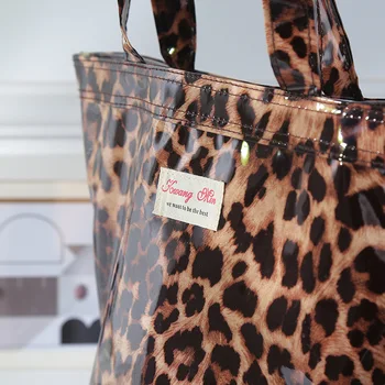 2019 veci puzdro bavlnená nákupná taška lady položku organizátor veľká kapacita eko taška pre študentov skladovanie tašky tlač roztomilý leopard