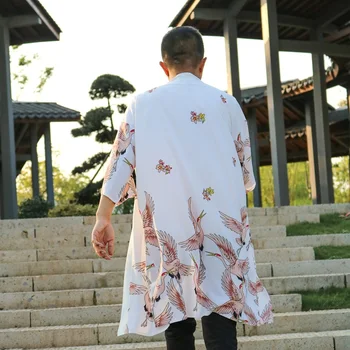 Kimono mužov cardigan dlho Japonské kimono tradičné Yukata haori mužov samuraj kostým oblečenie kimono bunda haori cosplay FF001