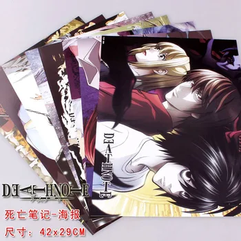 8 KS/VEĽA Death Note Hračka Plagát Samolepky 8 Rôzne Obrázky Anime Plagáty Veľkosť: 42cm x29 CM