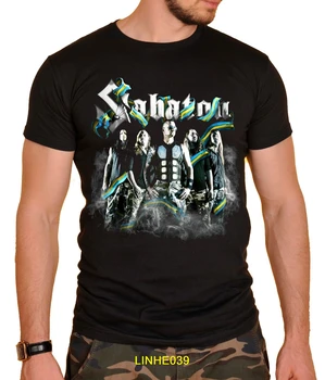 Sabaton Rock Band T-shirt Čierna Nových Mužov Značky Clothihng Kvalitné Módne Pánske Tričko Bavlna Bežné Printed Tee