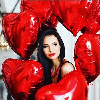 50pcs/veľa červené ružové balóny v tvare Srdca vás milujem balóny, nafukovacie lopty 18-palcové hliníkové balón svadobné party dodávky