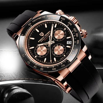 PAGANI DIZAJNU Nových mužov quartz hodinky top značky luxusné zlaté hodinky Japonsko VK63 pohyb zafírové sklo náramkové hodinky relogio masculino