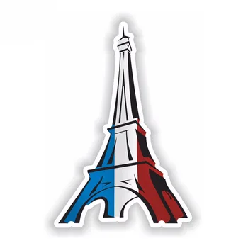 Aliauto Tvorivé Tour Eiffel Paris vo Francúzsku Vlajku Odtlačkový Nepremokavé PVC Reflexná Auto Nálepky Príslušenstvo Vinyl,14 cm*9 cm