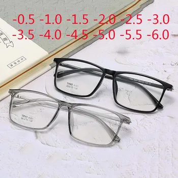 Veľký Rám Námestie Predpis Okuliare Vintage Optické Krátkozrakosť Okuliare -0.5 -1 -1.5 -2 -2.5 -3 -3.5 -4 -4.5 -5 -6